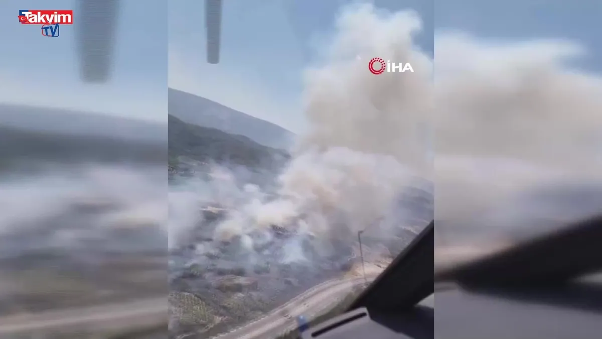 Muğla’nın Yatağan ilçesinde orman yangını