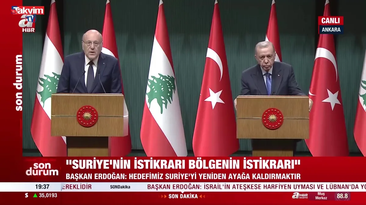 Erdoğan - Mikati basın toplantısı!
