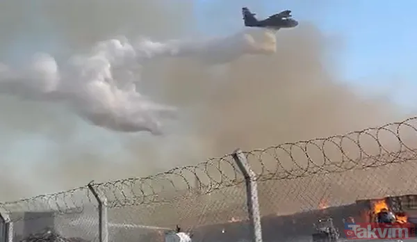 Aydın'da kağıt fabrikasındaki yangın yeniden kontrolden çıktı: Havadan ve karadan müdahale sürüyor - 13