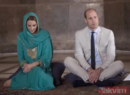 Kate Middleton ve eşi Prens William Pakistan’da Kur’an-ı Kerim dinlediler! Kate başörtü taktı...