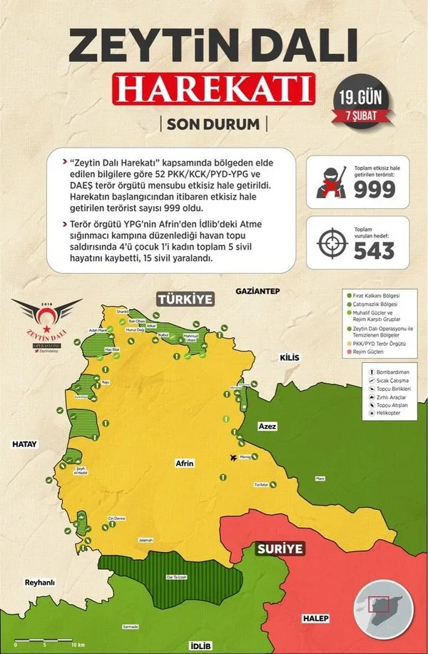 İşte Afrin�deki haritanın son hali Takvim
