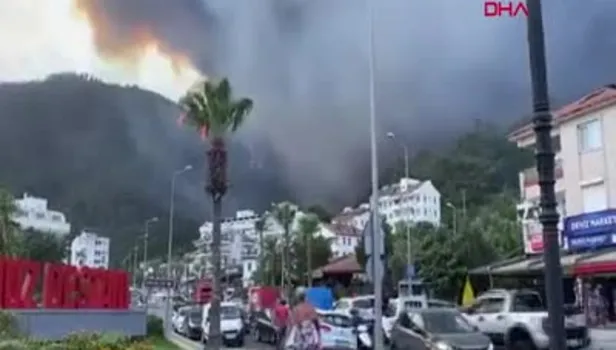 Marmaris'te orman yangını! Muğla Armutalan'da siren sesleri! Oteller ve siteler alarm halinde