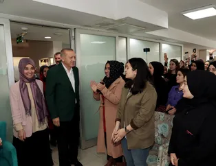 Başkan Erdoğan'dan TÜRGEV'in Şişli'deki Mihri Hatun Yükseköğretim Kız Öğrenci Yurdu'na ziyaret