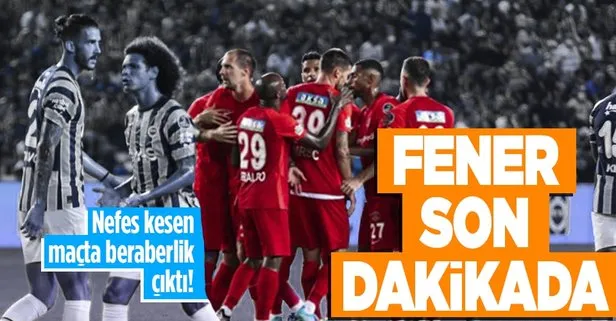 Son dakika: Fenerbahçe - Ümraniyespor maçı berabere bitti!