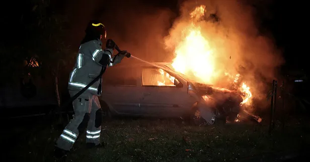 Takla atan araç alev aldı! Ağır yaralı sürücü son anda kurtarıldı