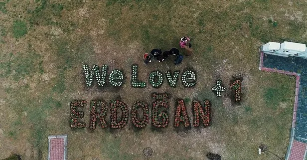 Down sendromlu çocuklardan Başkan Erdoğan’a anlamlı destek! We Love Erdoğan +1