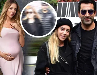 Kenan İmirzalıoğlu ile eşi Sinem evlerinin yakınında objektiflere yansıdı! İşte ikinci kızına hamile olan Sinem Kobal'ın son hali...