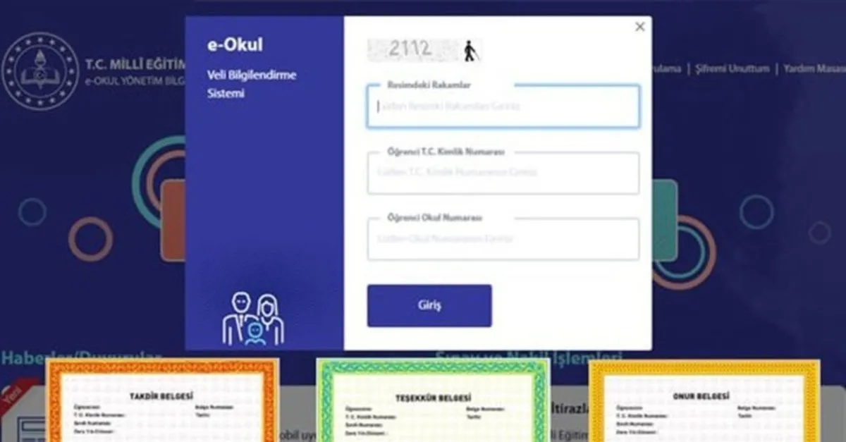 e okul vbs veli bilgilendirme girisi