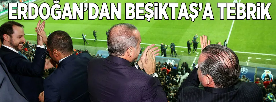 Cumhurbaşkanı Erdoğan’dan Beşiktaş’a tebrik