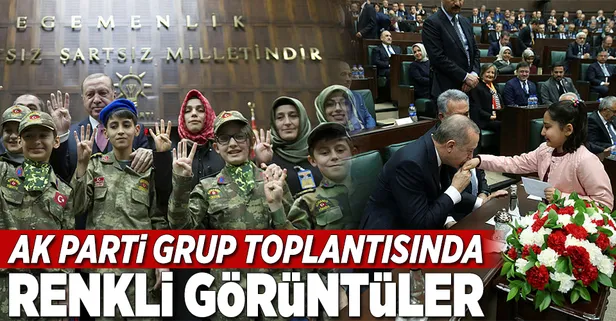 AK Parti Grup Toplantısı'nda renkli görüntüler