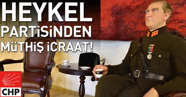 İzmir'de Atatürk'ün hiperreal heykeli sergilenmeye başladı