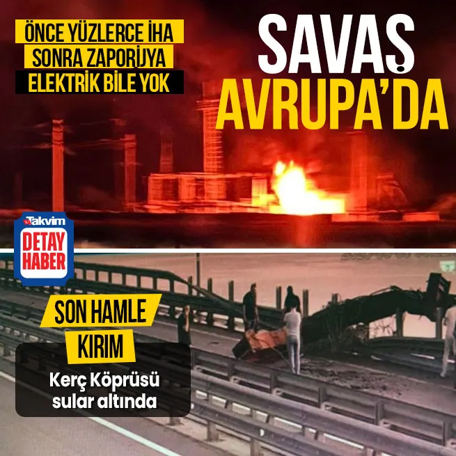Rusya’nın Pearl Harbor’ı! Zelenskiy yönetti: Saldırılar devam ediyor: Zaporijya’da elektrik kesintileri Kerç sular altında
