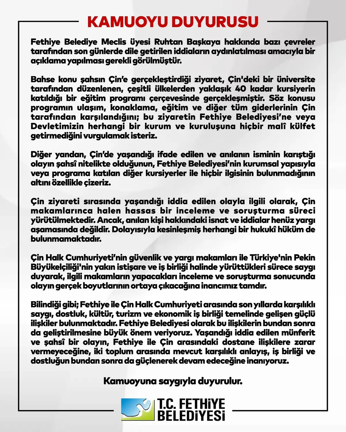 CHP'li Başkaya Çin'de sırra kadem bastı... Fethiye Belediyesinden önce "şahsi olay" açıklaması sonra geri adım-6