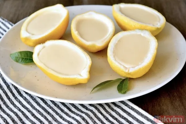 🍋 Limon Kabuğuna Karışımı Doldurun Hazırladığınız Kremayı Limon Kabuklarının İçine Dikkatlice Doldurun. Limonların Üst Kısmını Kapak Gibi Kapatın. (Kesmiş...
