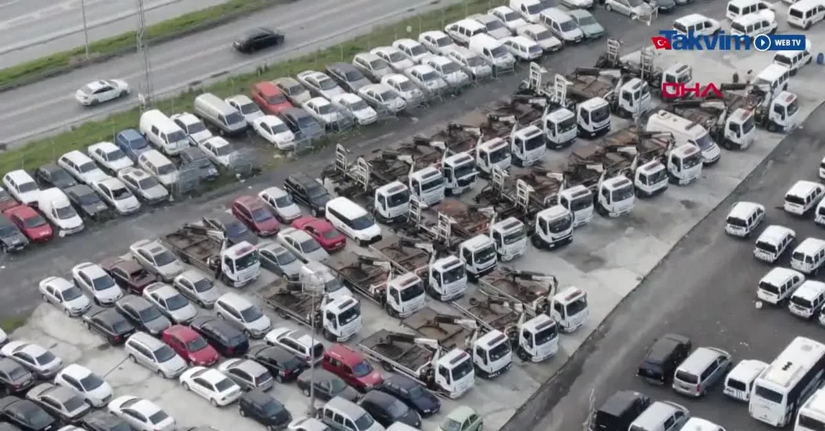 Istanbul Trafik Vakfi Na Ait Cekiciler Otoparklara Toplandi Videosunu Izle Takvim Tv