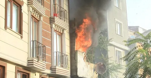 Şişli’de yangın paniği! Metruk bina alev alev yandı