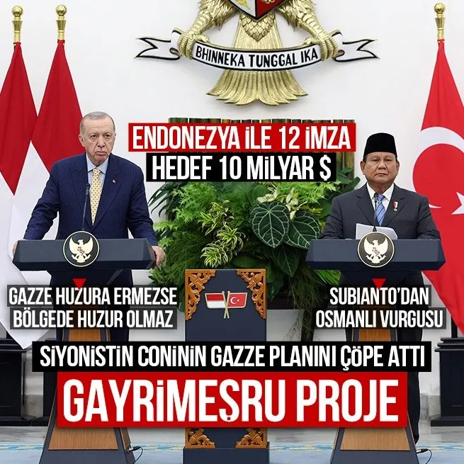 Başkan Erdoğan Endonezyada Filistin için ses yükseltti: Gayrimeşru projedir!