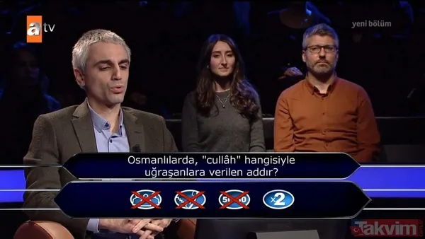 Kim Milyoner Olmak İster'de dikkat çeken 'Osmanlı' sorusu! Hangisiyle uğraşanlara 'cullah' adı verilir? - 5