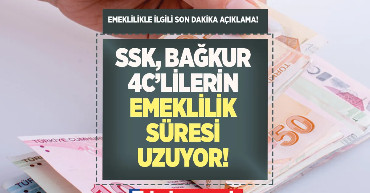 Emeklilik ile ilgili son dakika açıklama! SSK, Bağkur, 4C’linin emeklilik süresi uzuyor! e- Devlet’ten hemen bakın! Ödemeler iptal ediliyor...