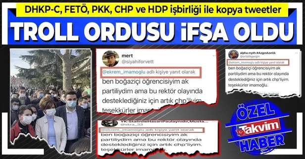CHP’nin bot hesaplarla Boğaziçi provokasyonu! Twitter’da DHKP-C, FETÖ, PKK, CHP ve HDP işbirliği ile kopya tweetler ifşa oldu