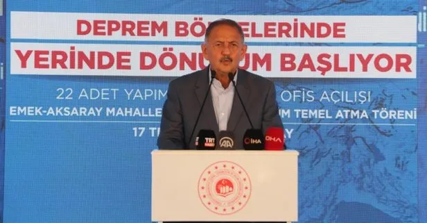 Çevre, Şehircilik ve İklim Değişikliği Bakanı Mehmet Özhaseki: “Yerinde dönüşüm projesine son bir saat içerisinde bin 200 başvuru oldu”