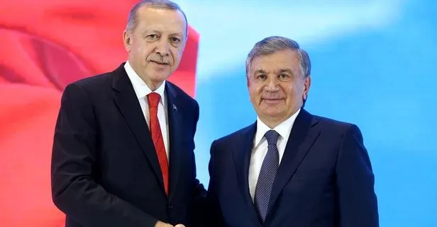 Başkan Erdoğan, Özbekistan Cumhurbaşkanı ile görüştü