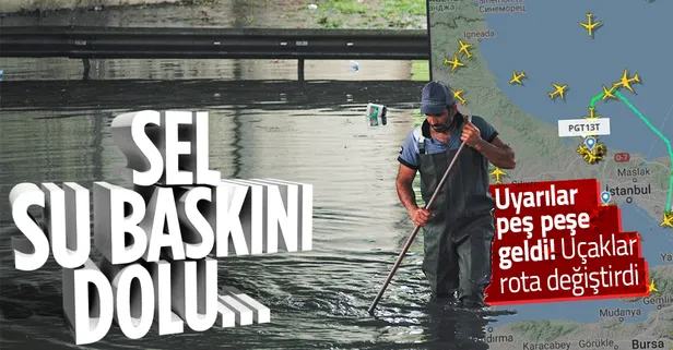 HAVA DURUMU | Meteorolojiden İstanbul için peş peşe uyarılar! Uçaklar rota değiştirdi