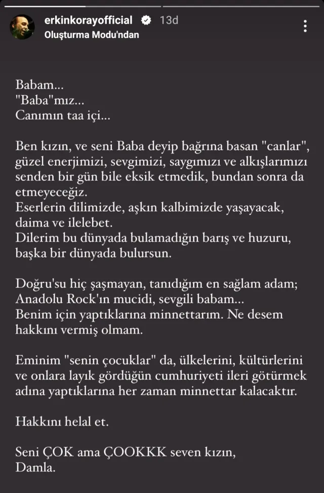 82 yaşında aramızdan ayrılan Erkin Koray’a ünlülerden duygusal veda! “O da gitti” Pınar Altuğ, Ayşegül Aldinç, Nebahat Çehre... - 3