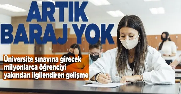 Üniversite sınavında baraj puanı kalktı
