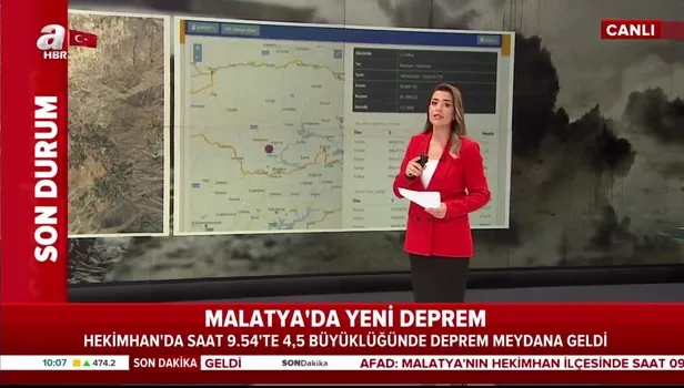 SON DEPREMLER | Malatya'da 4.5 büyüklüğünde deprem