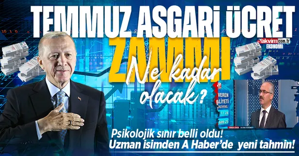 Asgari ücret zammına ilişkin yeni tahmin! Uzman isim A Haber'de psikolojik sınırı açıkladı: Bu rakamın üzerinde....
