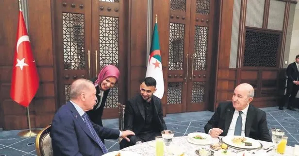 Beşiktaş’ın yıldız oyuncusu Rachid Ghezzal Cumhurbaşkanlığı Külliyesi’nde dostluk yemeğinde yer aldı