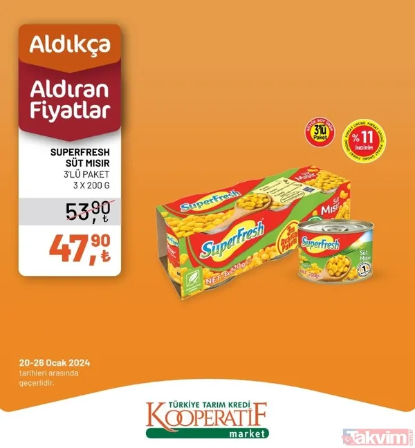 31 üründe fiyatlar dibi buldu! Tarım Kredi 21-26 Ocak 2024 FİYAT LİSTESİ az önce yayımlandı! Peynir, yumurta, un... - 25