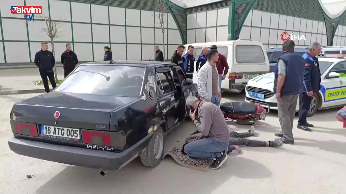 Otomobil ile motosiklet çarpıştı: 1 yaralı
