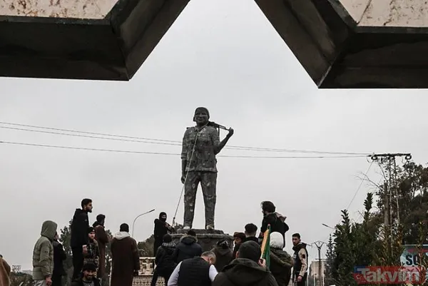 Tabka terörden kurtuldu! YPG heykelleri yıkıldı - 6