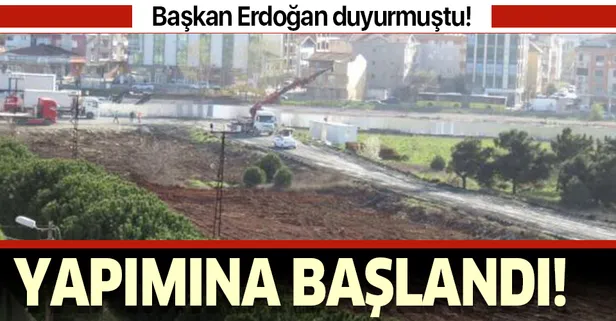 Son dakika: Başkan Erdoğan duyurmuştu! Sancaktepe'de koronavirüs hastanesinin yapımına başlandı!