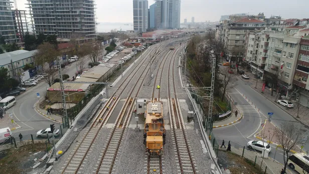 Gebze-Halkalı tren hattında son durum havadan görüntülendi-1