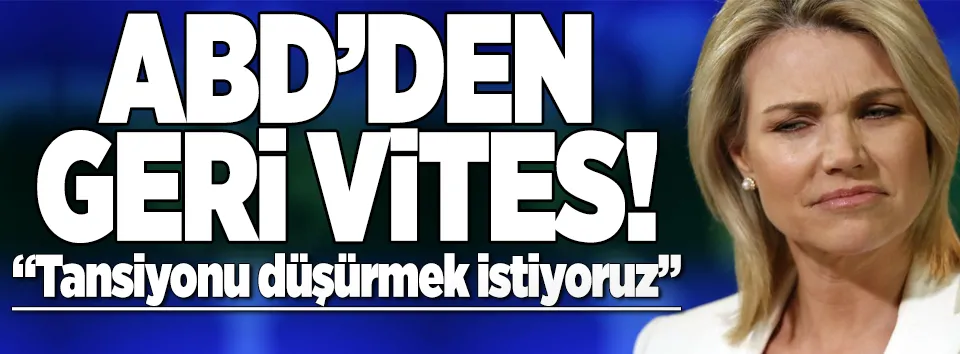 ABD: Tansiyonu düşürmek istiyoruz