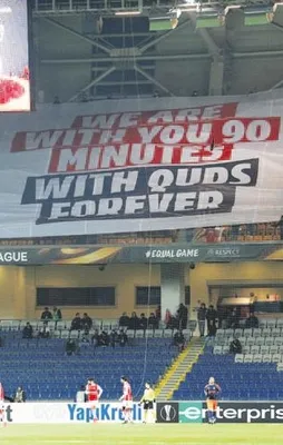 Taraftarlardan Kudüs’e destek mesajı