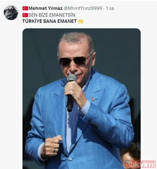 'Yüzyılın Mitingi'ne gidemeyen milyonlar sosyal medyada #TürkiyeSanaEmanet etiketinde buluştu - 9