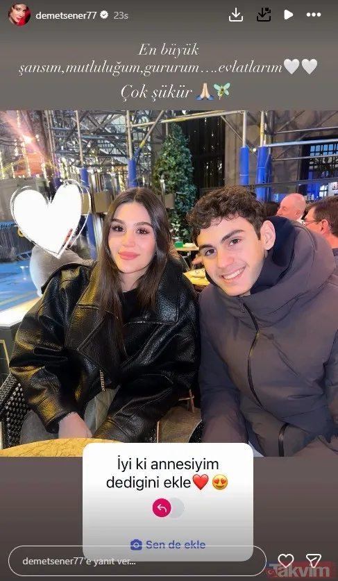 Demet Şener’in “En büyük şansım” dediği oğlu ve kızına bakın: İrem annesinin kopyası! - 6