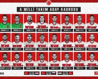 Son dakika: A Milli Takım'ın aday kadrosu açıklandı!