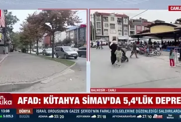 Kütahya Simav’da 5.4’lük deprem meydana geldi