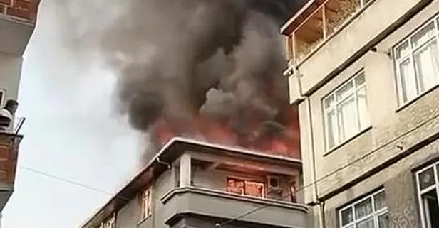 Esenler'de panik: 4 katlı binada yangın çıktı!