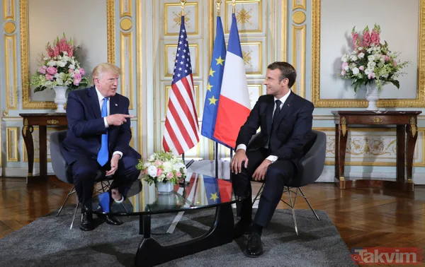 Trump - Macron zirvesine damga vuran görüntü! Elini öyle bir sıktı ki... - 20
