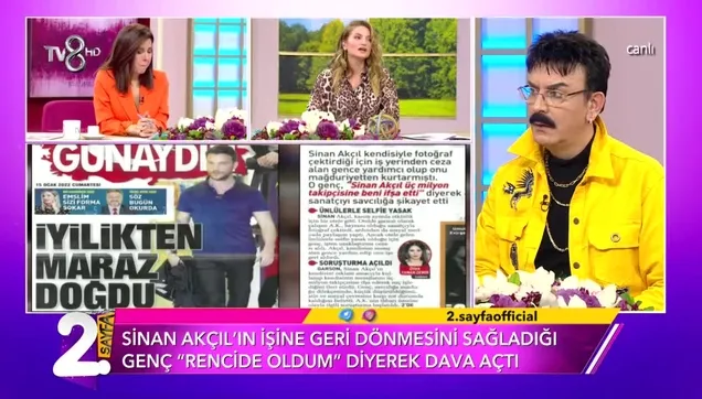 İyilikten maraz doğdu! Sinan Akçıl iyilik etti kötülük buldu! İşsiz kalmasını önlediği genç dava açtı