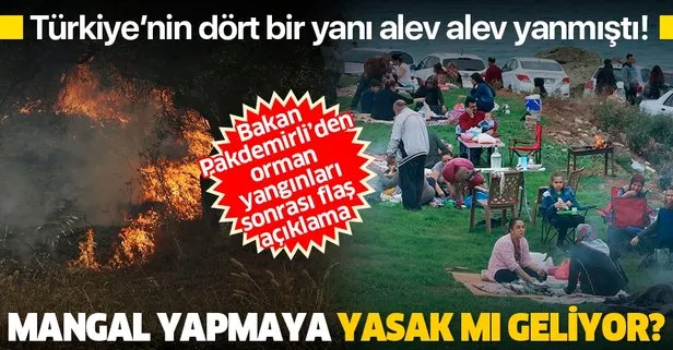 Son dakika: Mangal yapmaya yasak mı geliyor? Bakan Pakdemirli’den orman yangınlarıyla ilgili flaş açıklama