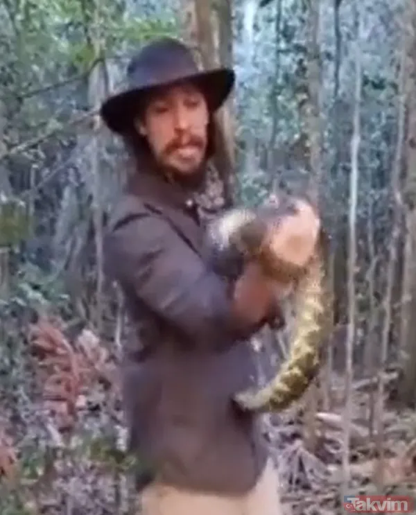 Sadece yardım etmek istemişti! Eline aldığı dev piton talihsiz adamın atardamarını parçaladı: İşte o anlar - 10