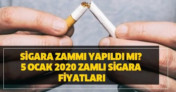 5 Ocak 2020 zamlı sigara fiyatları iddiası!