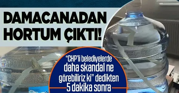 Bu kadarına da pes diyeceğiniz bir olay! CHP’li Eskişehir Belediyesi’ne bağlı su tesisinde şok! Damacanadan hortum çıktı!